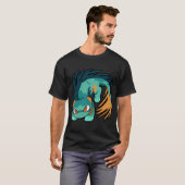 T-shirt Combattant sarcelle (Devant entier)