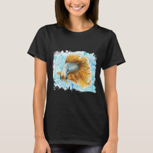 T-shirt combattant siamois orange avec fond