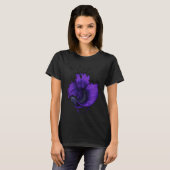 T-shirt Combattant violet avec cristaux (Devant entier)