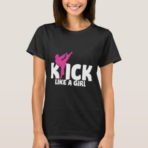 T-shirt Combattante de kick-boxing fille arts martiaux Mma