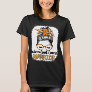 T-shirt Combattante du cancer de l'endomètre au chignon dé