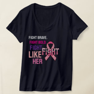 T-shirt Combattez Brave. Combattre Audacieux. Combattre Co
