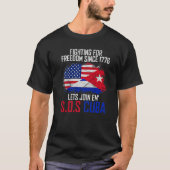 T-shirt Combattez Depuis 1776 Rejoignons SOS Cuba Free Cub (Devant)