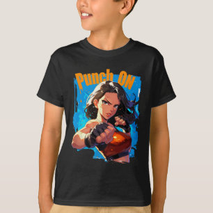 T-shirt Combattez les femmes fortes de kickboxing