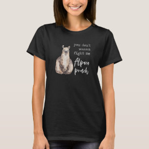 T-shirt Combattez-Moi Alpaca Punch Llama Love Pun Citation