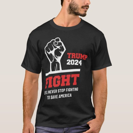 T-shirt Combattez ! Trump 2024 Sauvez l'Amérique 2024 Élec (Devant)