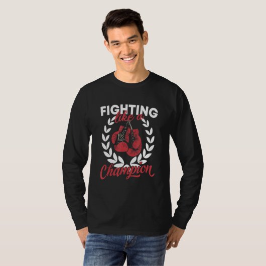 T-shirt Combattre Comme Un Champion Boxing Sport Club Divi (Devant entier)