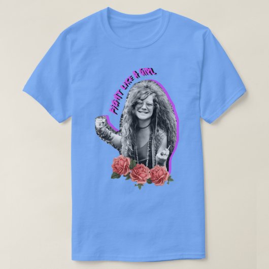 T-shirt Combattre comme un collage de fille (Design devant)