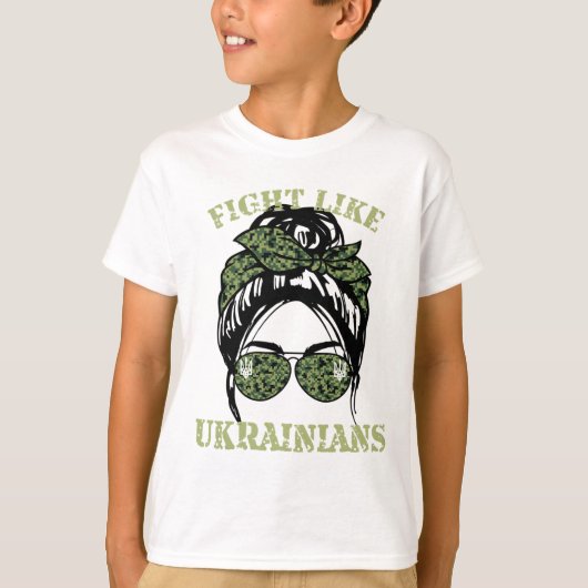 T-shirt Combattre comme un Ukrainien 2 (Devant)