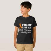 T-shirt Combattre Comme Une Ms Warrior Sensibilisation Mul (Devant entier)