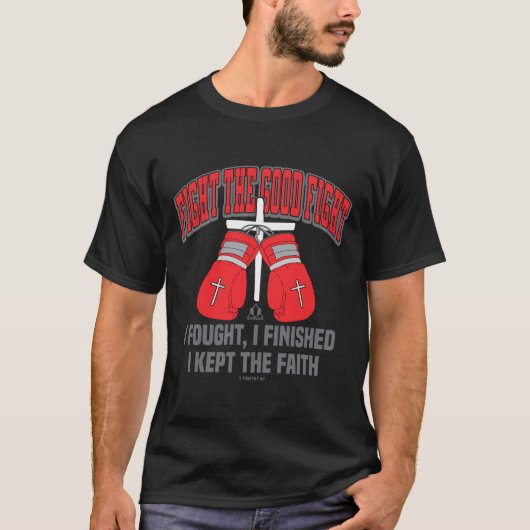 T-shirt Combattre Le Bon Combat Gants De Boxe Design Chris (Devant)