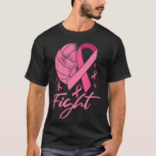 T-shirt Combattre le cancer du sein Volleyball rose ruban