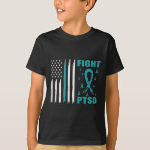 T-shirt Combattre Le Ruban Turquoise Ptsd Et Son Indicateu