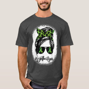 T-shirt Combattre l'Empreinte de léopard Stigma Messy Bun