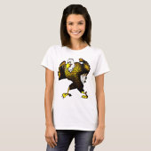 T-shirt Combattre les femmes caricaturales d'aigle (Devant entier)