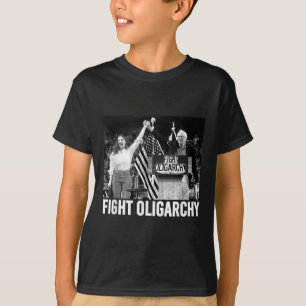 T-shirt Combattre L'Oligarchie, Manifester Et Résister Ave