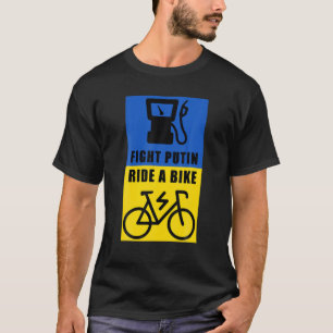 T-shirt Combattre Poutine À Vélo
