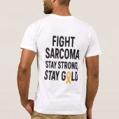 T-shirt Combattre Sarcoma - Restez forts, Restez Typograph (Dos)