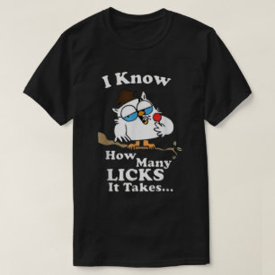 T-shirt Combien de licks Drôle Owl Tee