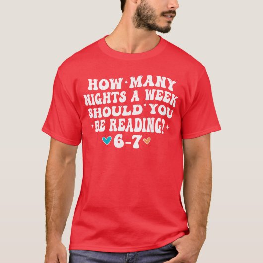 T-shirt Combien de nuits de lecture 67 Meme drôle Six Sept (Devant)