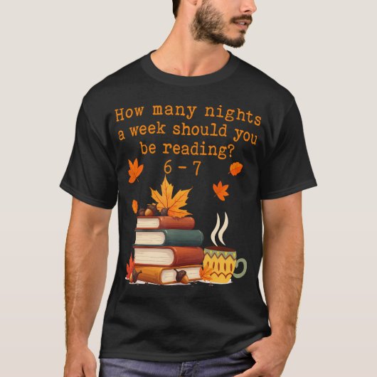 T-shirt Combien de nuits de lecture 67 Mème drôle Six Sept (Devant)