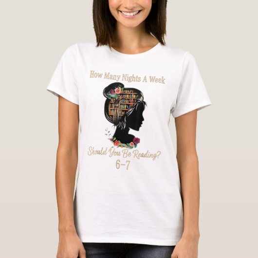 T-shirt Combien de nuits de lecture 67 Meme drôle Six Sept (Devant)