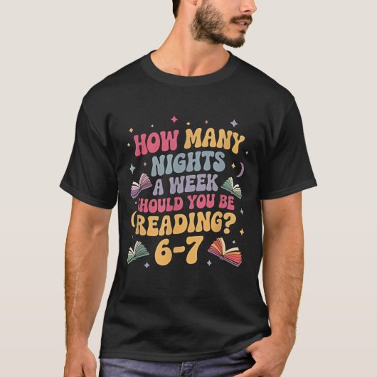 T-shirt Combien de nuits de lecture 67 Mème Six Sept Profe (Devant)