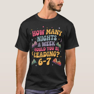 T-shirt Combien de nuits de lecture 67 Meme Six Seven Ense
