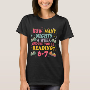 T-shirt Combien de nuits de lecture 67 Meme Six Seven Prof