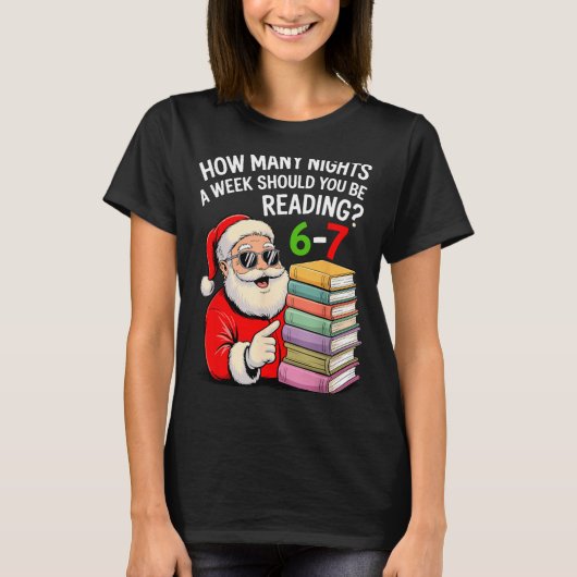 T-shirt Combien de nuits par semaine devriez-vous lire 67 (Devant)
