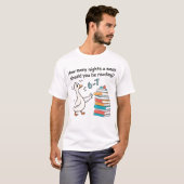 T-shirt Combien de nuits par semaine devriez-vous lire 6-7 (Devant entier)