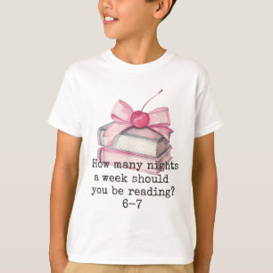T-shirt Combien de soirées par semaine devriez-vous lire 6
