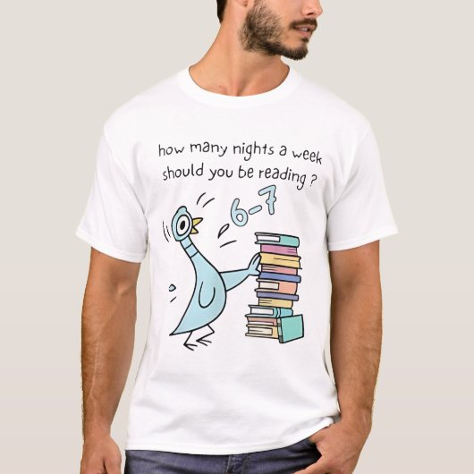T-shirt Combien de Soirs Par Semaine Devriez-Vous Lire 6-7 (Devant)