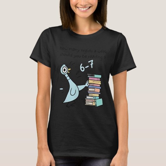T-shirt Combien de soirs par semaine devriez-vous lire 6-7 (Devant)