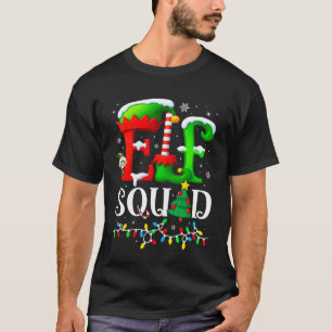T-shirt Combinaison de Noël de l'équipe de lutins pour fam