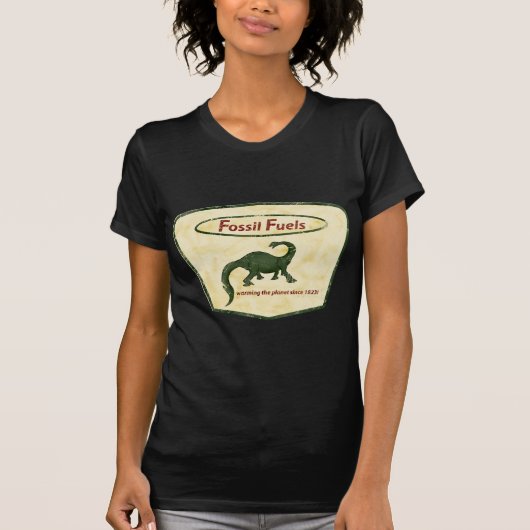 T-shirt Combustibles fossiles : Chauffant la planète (Devant)