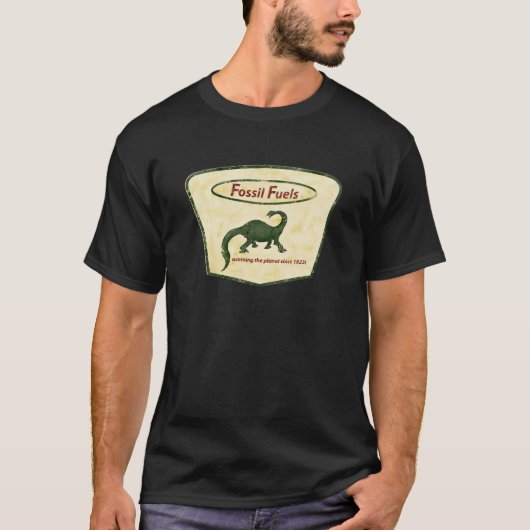 T-shirt Combustibles fossiles : Chauffant la planète (Devant)