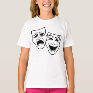 T-shirt Comédie Et Tragédie Théâtre Masque La Ligne Noire