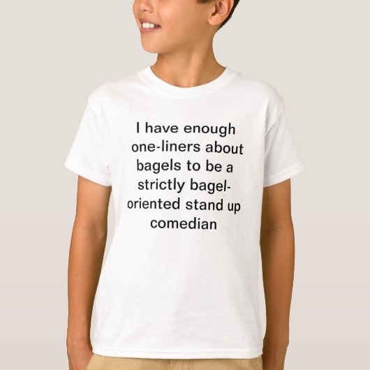 T-shirt comédien de bagel (Devant)