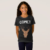 T-Shirt Comet Père Noël Reindeer Matching Family Group Chr (Devant entier)