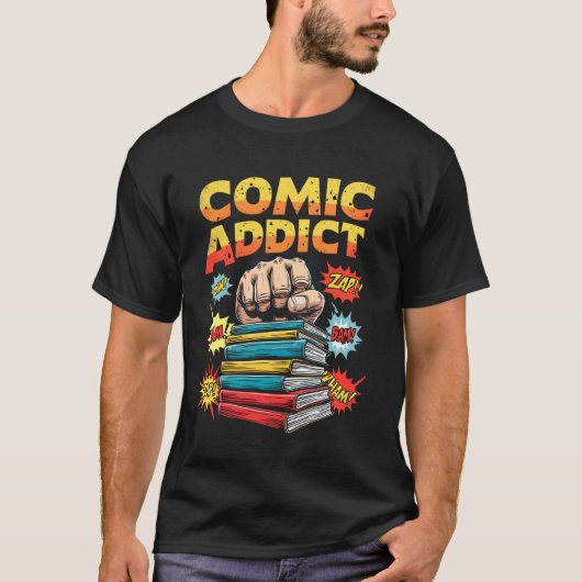 T-shirt Comic Addict Gras Rétro (Devant)