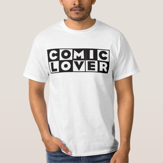 T-shirt Comic Book Lover Bold Design (Devant)
