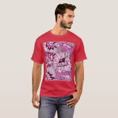 T-shirt Comic Book Pink Color Graphic (Devant entier)