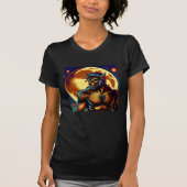 T-shirt Comic Book Style Werewolf devant la Pleine lune (Devant)