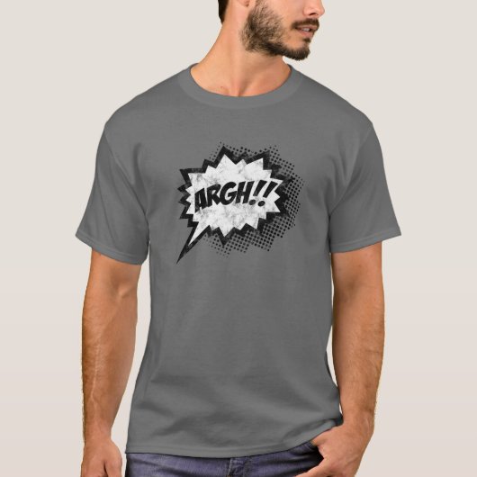 T-shirt Comic Discours Bubble Curses Argh Drôle Sayings Po (Devant)