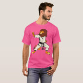 T-shirt Comic Lion fait du karaté (Devant entier)