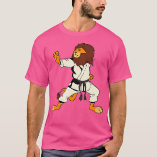 T-shirt Comic Lion fait du karaté