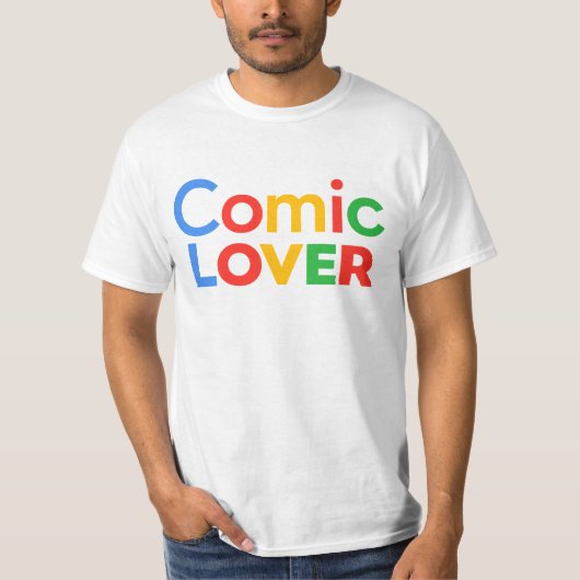 T-shirt Comic Lover Design (Devant)