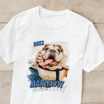 T-shirt Comic moderne Simple Cool Grunge Personnalisé Phot<br><div class="desc">Ce design simple et classique est composé de typographie serif et d'ajouter une photo personnalisée de votre animal de compagnie.</div>