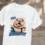 T-shirt Comic moderne simple Grunge personnalisé photo pou<br><div class="desc">Ce design simple et classique est composé de typographie serif et d'ajouter une photo personnalisée de votre animal de compagnie.</div>